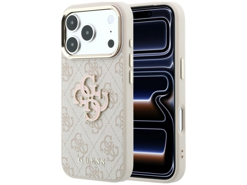 Etui Guess 4G & Big Resin Logo Na Iphone 17 Pro / 18 Pro - Rózowe
