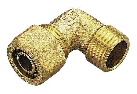 PEX vinkel, nippel, 90?, 3/4" x 20 mm, PN 10
