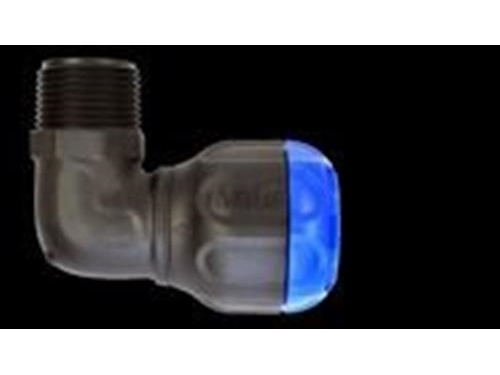 Isiflo SPRINT vinkel med nippel 32 mm x 1''. 90°. PN16. komposit