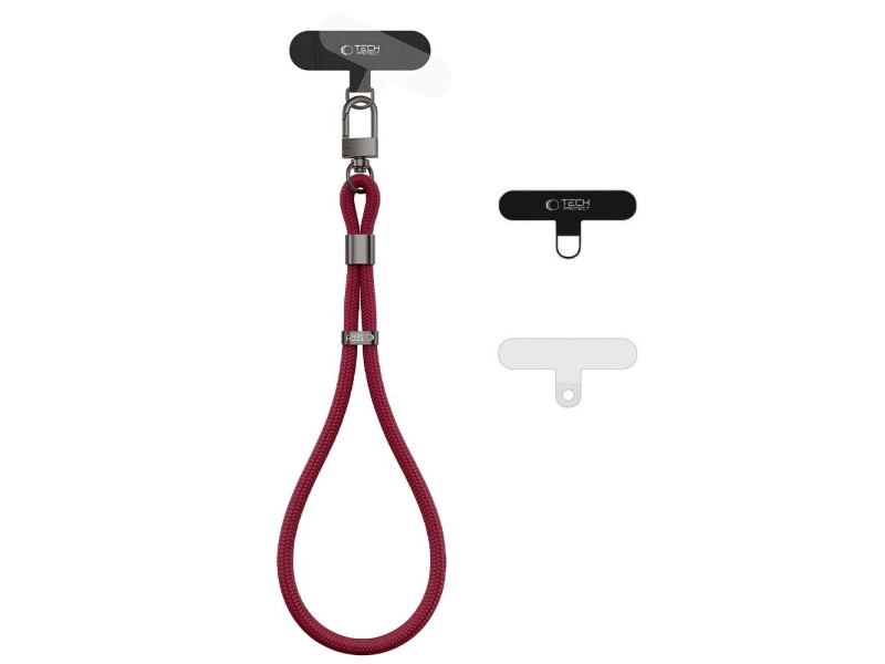 Tech-Protect C11S Rope Wrist Strap for Phone - Burgundy