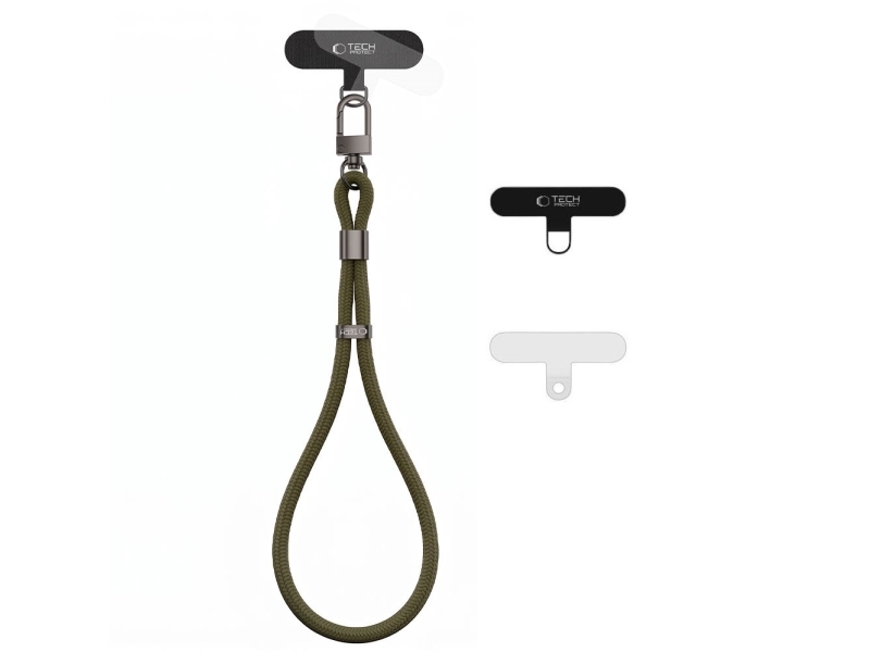 Tech-Protect C11S Rope Wrist Strap for Phone - Dark Green