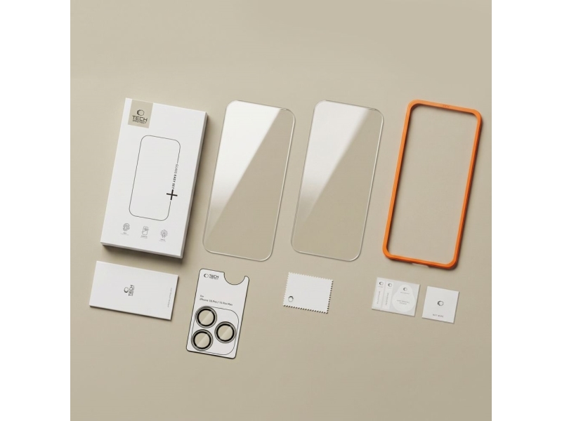 Tech-Protect Szklo Hartowane Tech-Protect Easy Set+ 3-Pack Iphone 18 Pro Clear