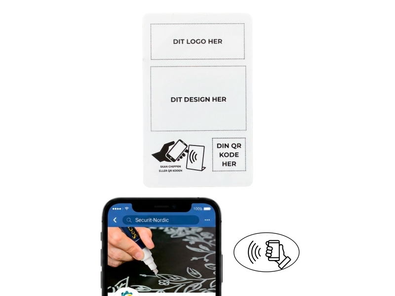 Karte Mit Chip – Gestalte Deine Eigene Karte, Acryl, Weiß