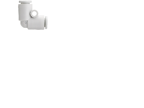SMC PNEUMATIK Fitting, instik, vinkel, one-touch, Ø8 mm slangetilstuning i polypropylen plast. 8 mm 8 mm Type: KQ2L08-00A