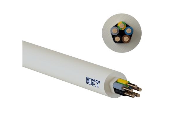 NKT Kampagne Installationskabel, Halogenfri, 5G1,5 mm² NOIKLX 90° Dca, Lysegrå, 300/500V, Qaddy 450 m, Kabeldiameter 11 mm - (450 meter)