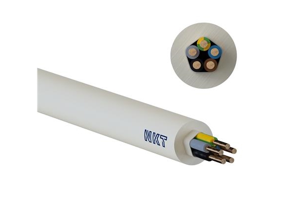 NKT Kampagne Installationskabel, Halogenfri, 5G2,5 mm² NOIKLX 90° Dca, Lysegrå, 300/500V, Qaddy 400 m, Kabeldiameter 11,6 mm - (400 meter)