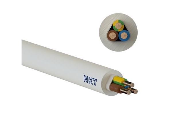 NKT Kampagne Installationskabel, Halogenfri, 3G1,5 mm² NOIKLX 90° Dca, Lysegrå, 300/500V, Qaddy 500 m, Kabeldiameter 8,2 mm - (500 meter)