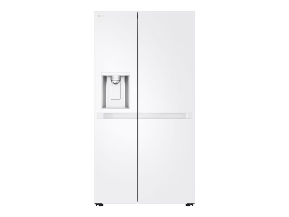 LG GSLC40SWPE - Kylskåp/frys - sida vid sida med vattenbehållare, isbehållare - bredd: 91.3 cm - djup: 73.5 cm - höjd: 179 cm - 638 liter - Klass E - supervitt