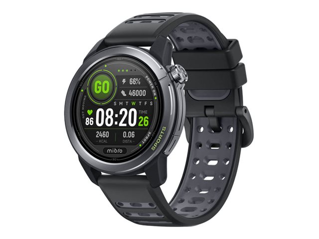MIBRO ORAW1023N smartwatch / sport watch 3.35 cm (1.32&quot ) AMOLED 47 mm Digital 466 x 466 pixels Touchscreen Black GPS (satellite)