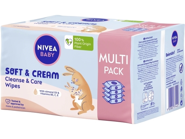 NIVEA BABY Soft & Cream, Vådservietter til baby, Dermatologisk testet, Allergivenlig billede