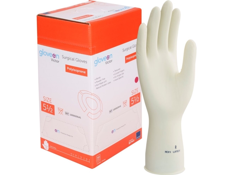 Operationshandske, Gloveon Victor, 5,5, Nature, Polyisopren