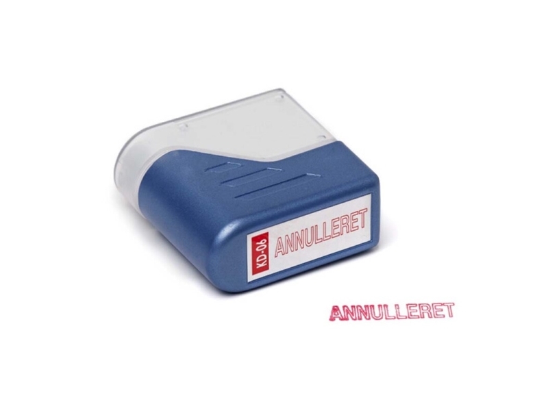 Stempel „Deskmate“ – „Abgebrochen“ (Roter Text)