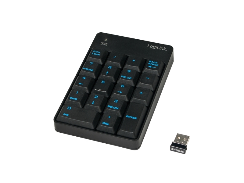 Numerisk tastatur trådløst LogiLink 2,4 GHz