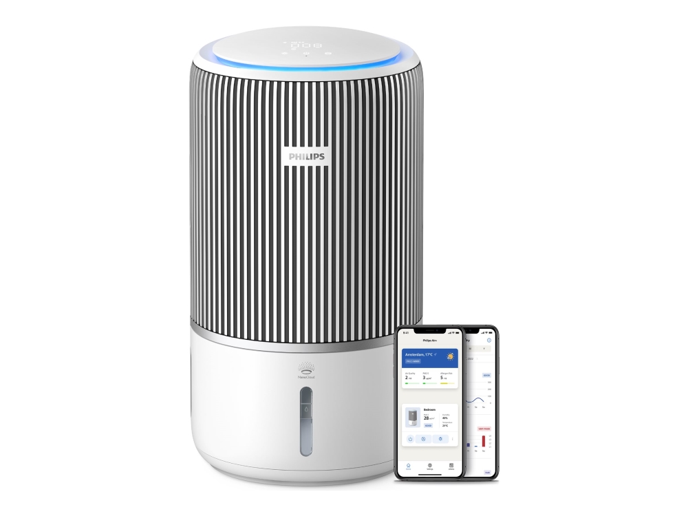 Philips Silber Arktisweiß Kombigerät Luftbefeuchter Und -Reiniger "Ac3420/10 Pureprotect Water 3400 Series Luftreinigungsrate 300 M³/H" Für 78 Qm Räume Mit Hepa-& Aktivkohlefilter 650 Ml/H Befeuchtungsrate Wlan Air+ App von Baur - Image 3