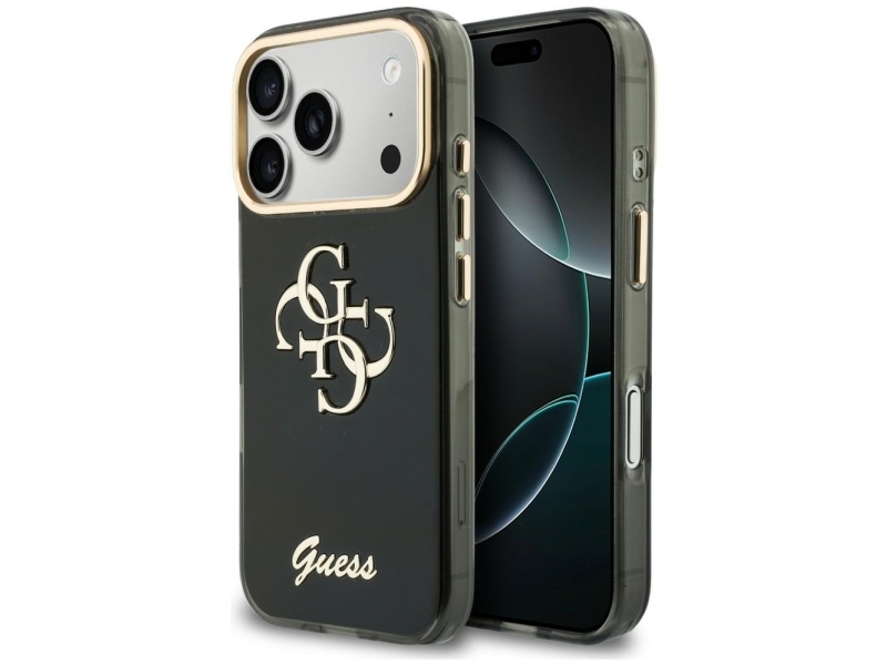 Etui Guess Iml 4G Script Metal Na Iphone 17 Pro / 18 Pro - Czarne