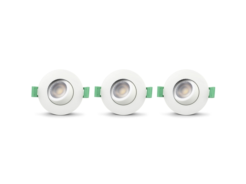 Sanna Dimbar Infälld downlight 3000K/4000K 520lm IP65 3-pack Vit