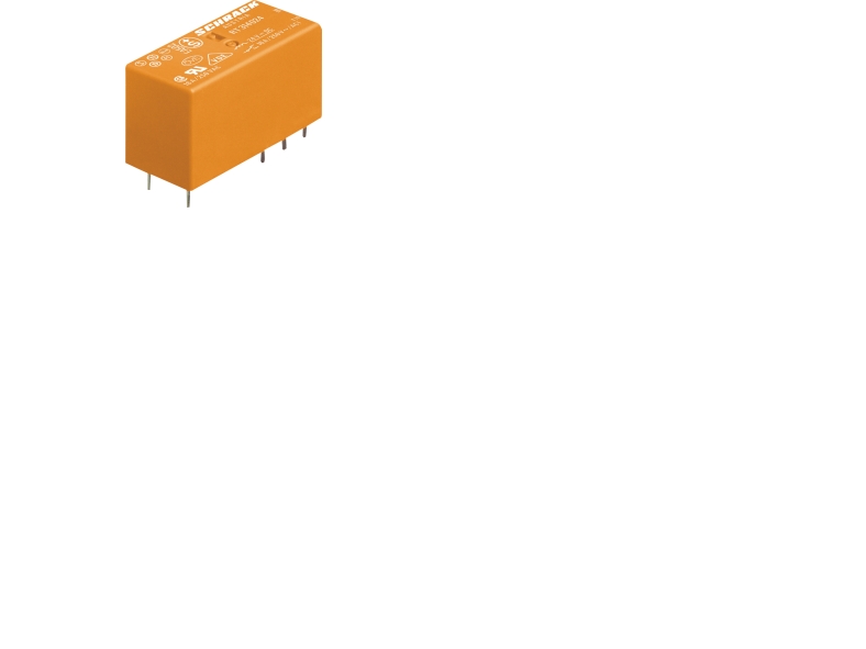 Relæ 12A 1C/O, 12VDC, 3,5 mm pin - Schrack