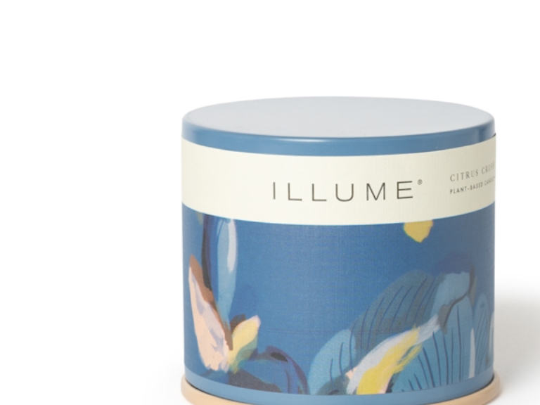 Illume Citrus Crush Vanity Tin Duftlys, Blå,