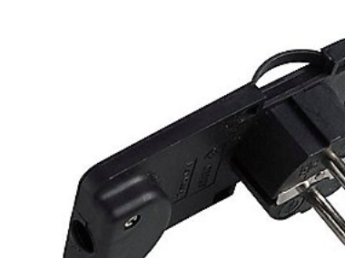 Schuko-Winkelstecker M/J, Schwarz