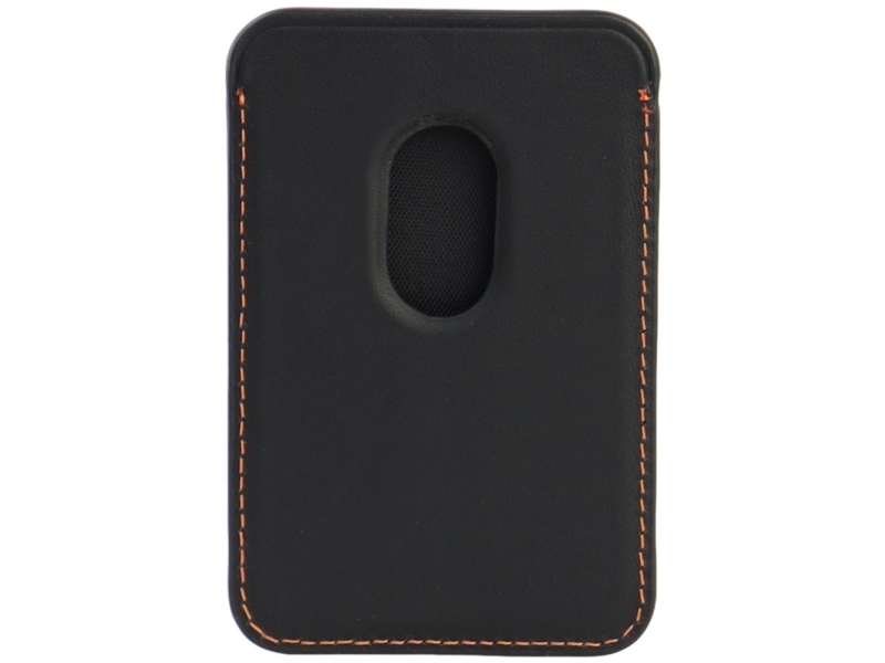 Audi Lamborghini Urus D8 Genuine Leather MagSafe Magnetic Phone Wallet - Juodas and Raudona