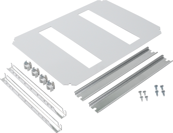 ENSTO Vægskab dinskinneindsats profilhøjde 14,5 mm 2 x 12 modul DIN-indsats for 300 x 400 mm kapsling komplet
