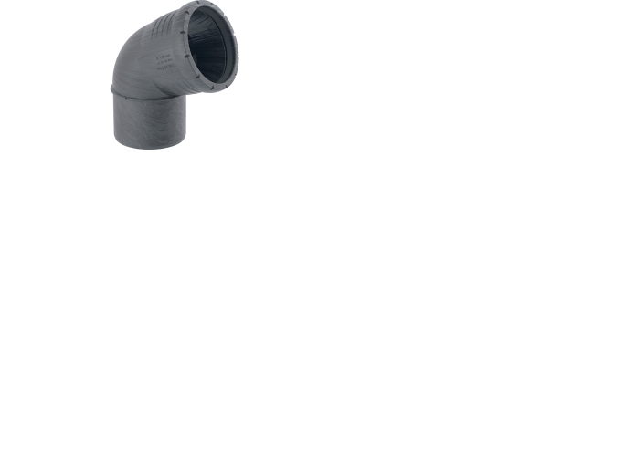 Silent-Pro bøjning 67.5° 90MM
