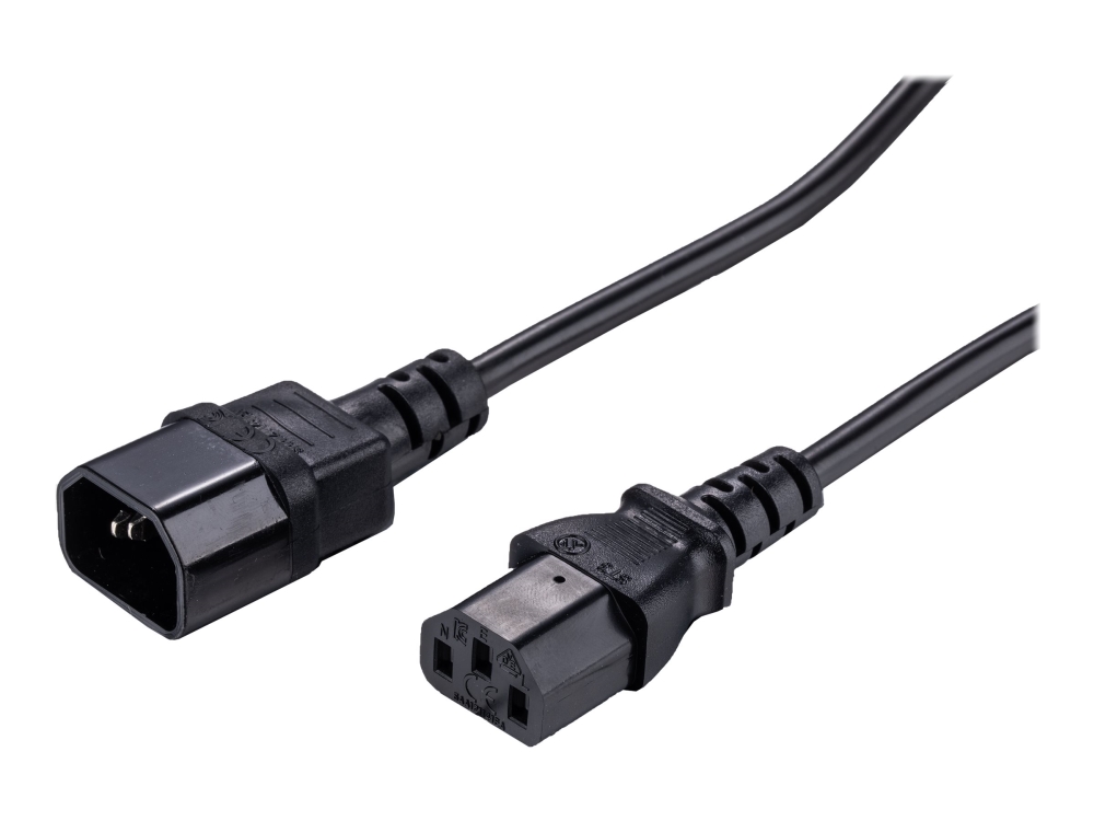 Linkit - Strømkabel - Power Iec 60320 C13 Til Iec 60320 C14 - 1.8 M - Sort