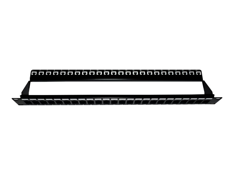 Patch Panel 19" For 24 Keystones Grounding, Cable