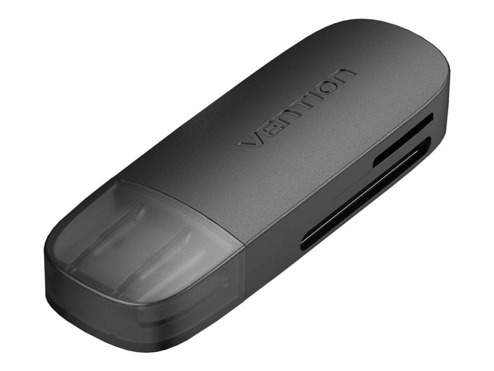 Vention - Kortlæser - 2-i-1 (microSD, SDHC, microSDHC, SDXC, microSDXC, SD 3.0 UHS-I) - USB 3.0