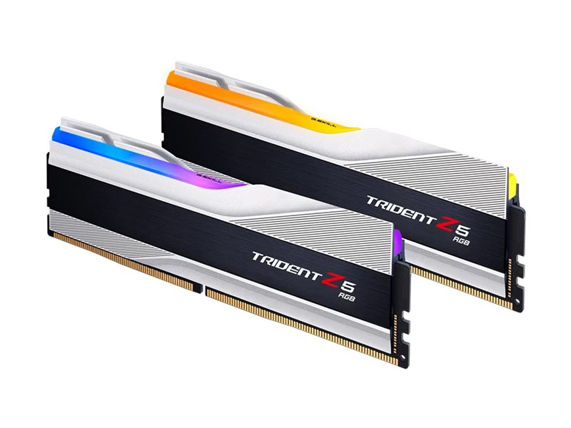 G.Skill Trident Z5 Rgb - Ddr5 - Set - 32 Gb: 2 X 16 Gb - Dimm 288-Pin - 6000 Mhz / Pc5-48000 - Cl32 - 1,35 V - Ungepuffert - Nicht-Ecc - Silbermetall