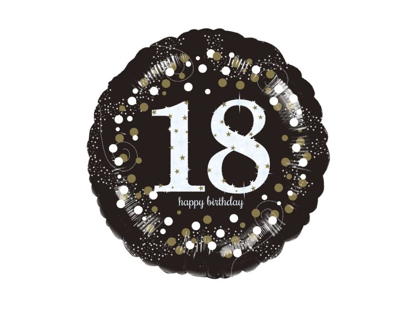 Folienballon 18 Jahre Sparkling