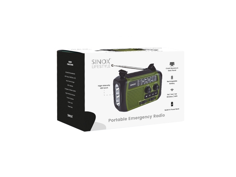 Sinox Bluetooth -Notfunkgerät. Grün