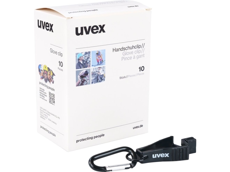 Handschuhclip, Uvex, Schwarz, Pc