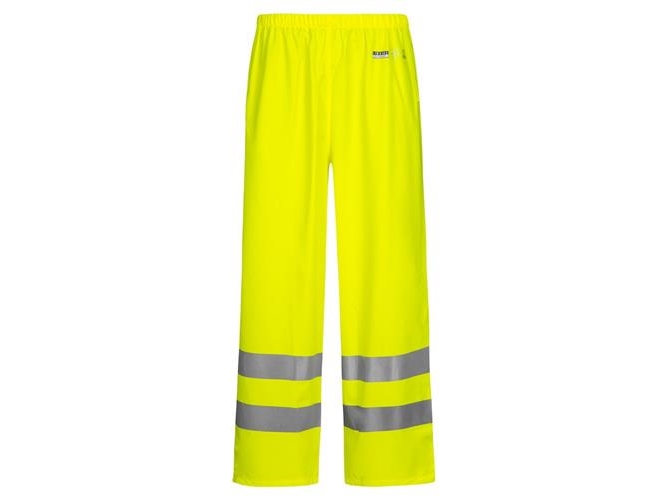 Lyngsøe hi-vis regnbukser i PU kvalitet LR52 - Hi Vis Saturn Yellow / L | Regntøj | EN 343 4-1-X | Herre