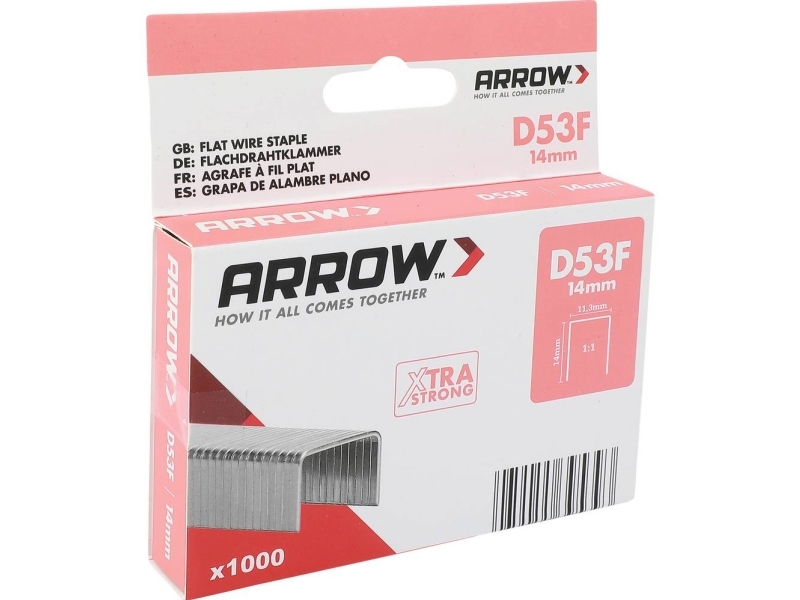 Arrow Tool Group 395393 Flad Tråd Hæfteklammer 1000 Stk