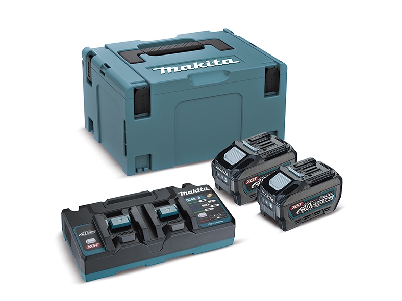 Makita 191U13-9 XGT batteri- och laddarset 40 V 2x5,0 Ah