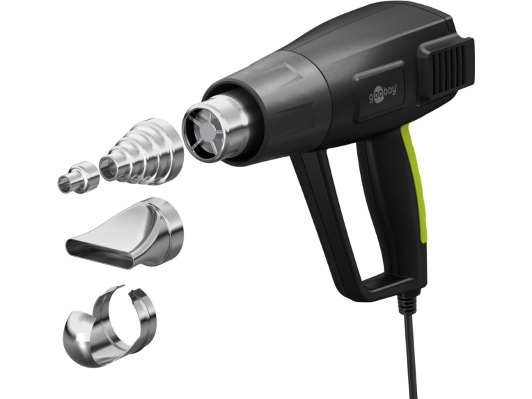 Goobay 77823, Varmluftspistol, Pistolhandtag, LCD, I, Svart, 450 l/min