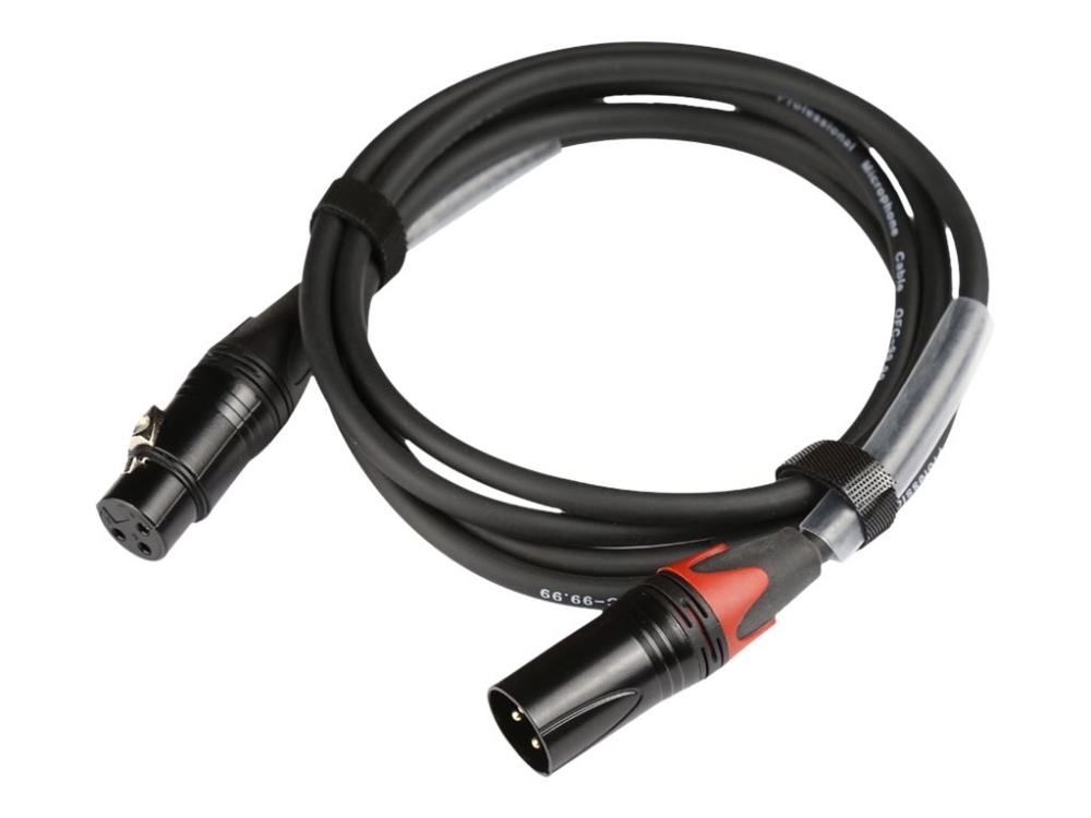 TightAV XLR PRO Series - Forlængerkabel til audio - 0.22 mm² - XLR3 han til XLR3 hun - 2 m - afskærmet - rød, sort anthracit