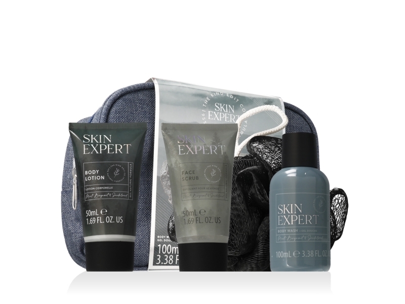 The Kind Edit Co Skin Expert Travelers Bag Body Wash Face Scrub Body Lotion