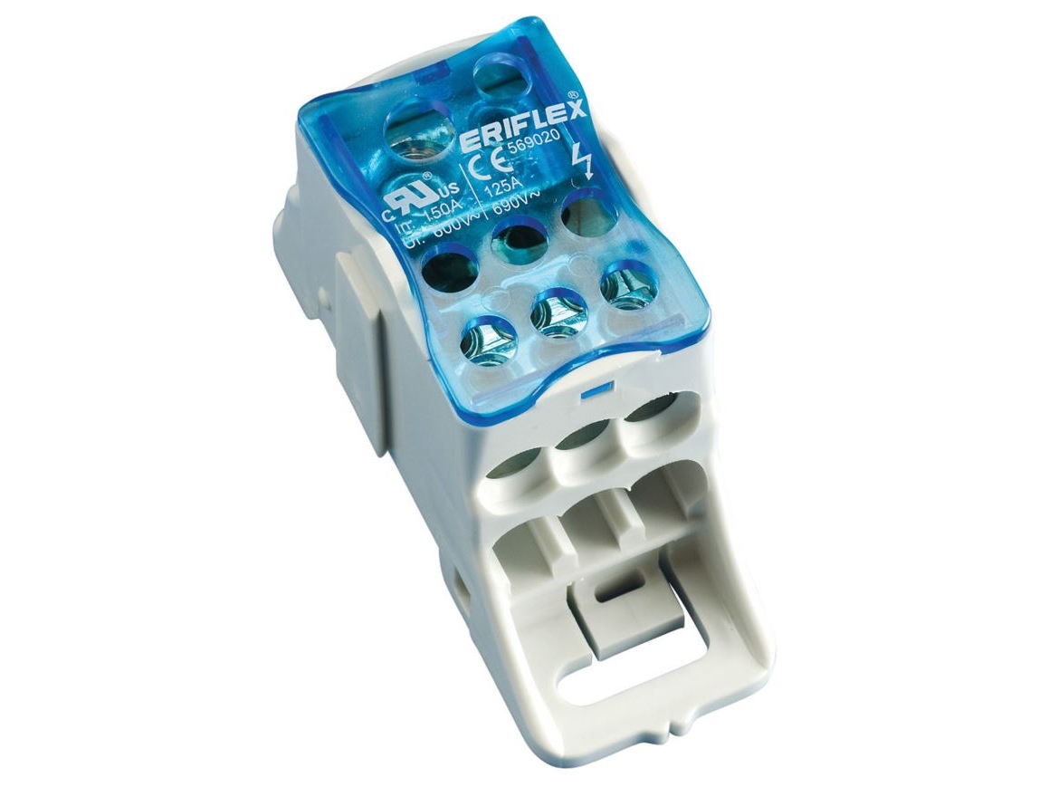 Erico Blau Verteilerblock 1-Polig 125A Udj 125A 569020 - Bild 7