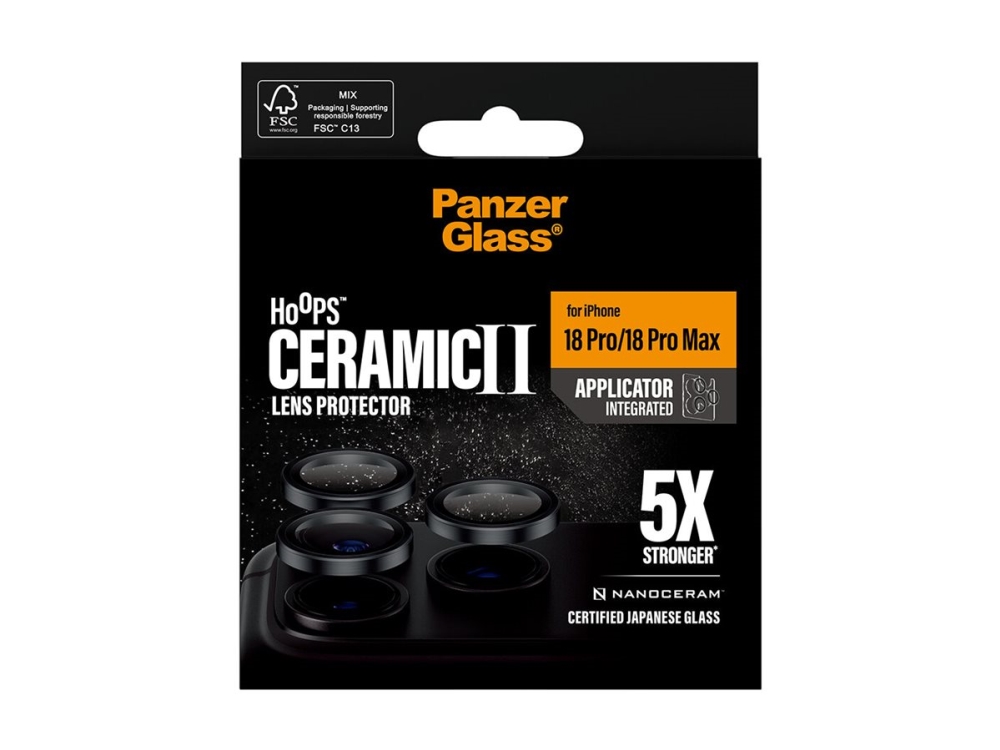 PanzerGlass ® Hoops® Ceramic Camera Lens Protector iPhone 2026 Pro | 2026 Pro Max Apple - iPhone 2026 Pro, Apple - iPhone 2026 Pro Max Apple iPhone 18 Pro