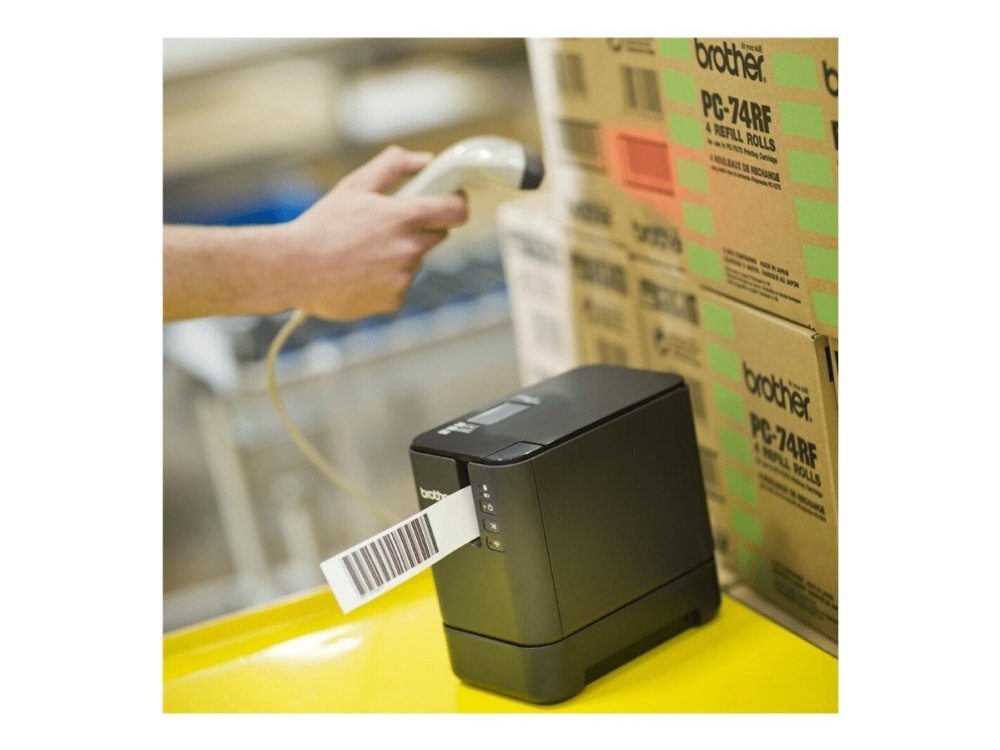 Brother P-Touch PT-P950NW - Etiketprinter - termo transfer - Rulle (3,6 cm) - 360 x 720 dpi - op til 60 mm/sek. - USB 2.0, LAN, Wi-Fi(n) - skærer