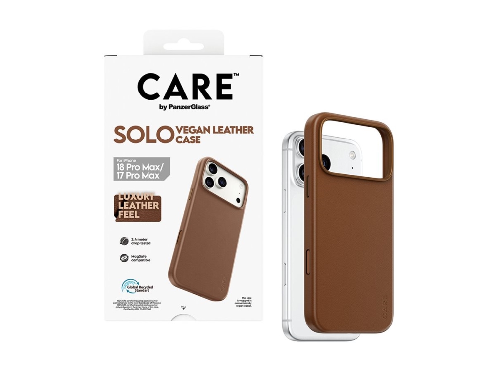 Care By Panzerglass Solo Vegan Leather Case Braun M. Magsafe Iphone 18 Pro Max | 17 Pro Max