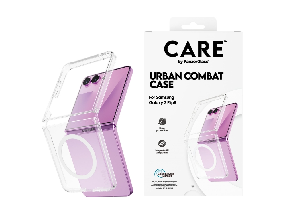 Panzerglass Care By Urban Combat Case Transparent M. Weiss Qi Samsung Galaxy Z Flip7 | Z Flip8, Cover, Samsung, Samsung - Galaxy Z Flip7, Samsung