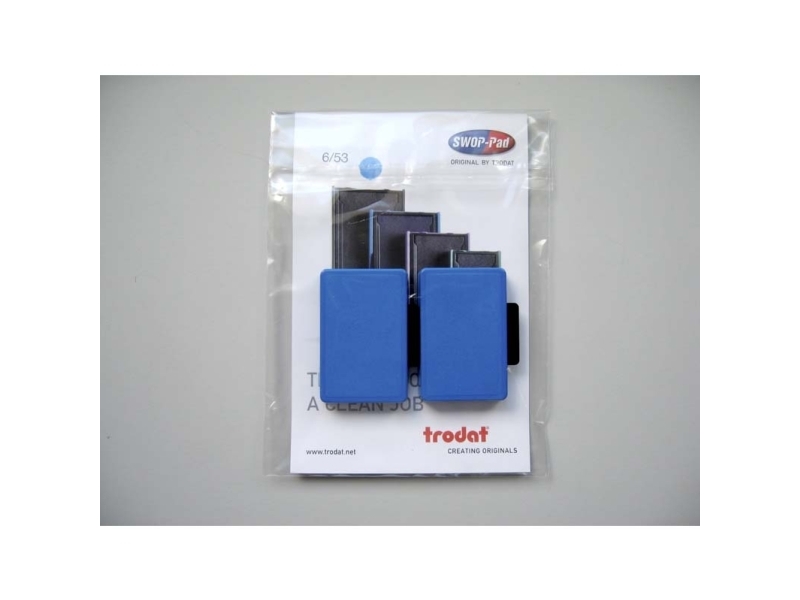 Stempelpude Trodat blå 2-pack 5204/5206/4206/4460 m.fl 6/56