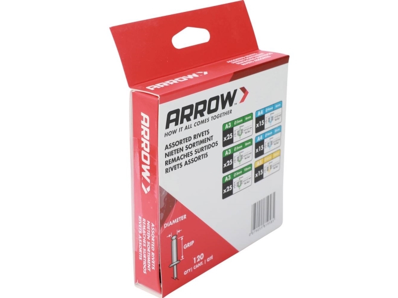 Arrow Tool Group 819585 Blindnitter Aluminium Ra 3/Ra 4/Ra 5 Alu 120St 120 Stk
