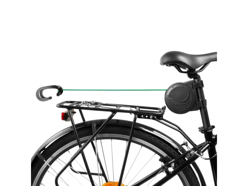 Wozinsky WLH-K2 tow rope for children's bike 2.6 m self-retracting - black