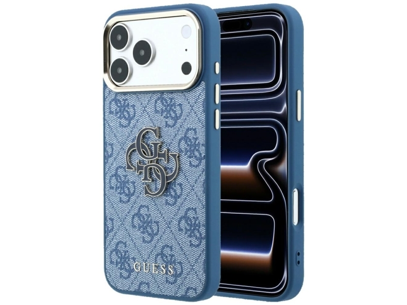 Etui Guess 4G & Big Resin Logo Na Iphone 17 Pro / 18 Pro - Jasnoniebieskie