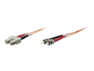 Intellinet Fiber Optic Patch Cable, Om2, St/Sc, 2M, Orange, Duplex, Multimode, 50/125 ?M, Lszh, Fibre, Lifetime Warranty, Polybag