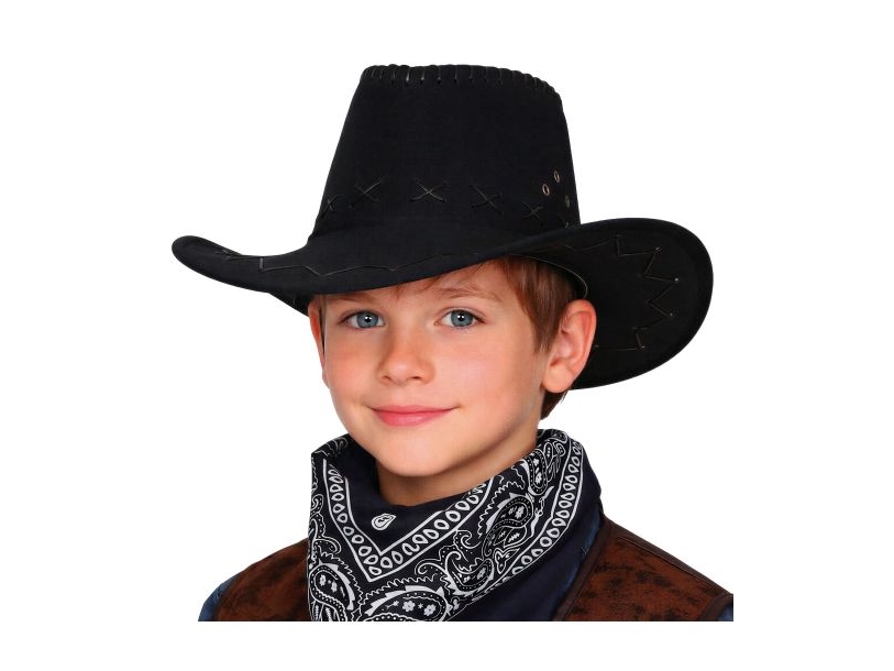 Sort Cowboyhat, barn billede